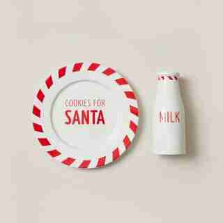 Milk & Cookies for Santa Ceramic Set