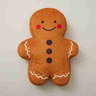 HOLIDAY CUSHION, GINGERBREAD