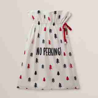 HOLIDAY SANTA SACK BAG, NO PEEKING