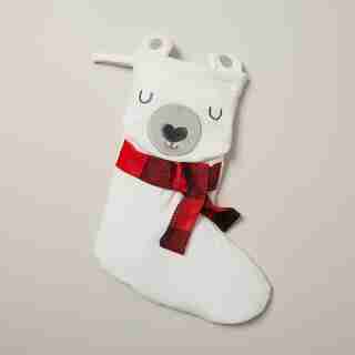 HOLIDAY CRITTER KIDS' STOCKING, POLAR BEAR