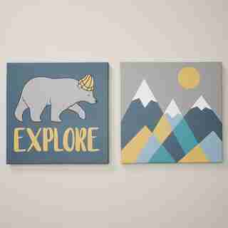 CANVAS WALL ART, WILDERNESS SET OF 2