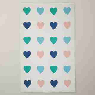 PLAY RUG, HEARTS PRINT 4' X 6'