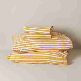 Organic Cotton Sheet Set, Double/Full Mustard