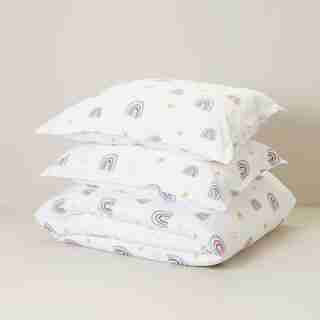 Organic Cotton Duvet Cover, Full/Queen Rainbow