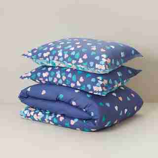 Organic Cotton Duvet Cover, Full/Queen Heart