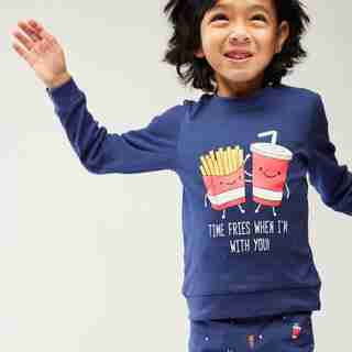 VALENTINE'S PAJAMA SET, TIME FRIES SIZE 8