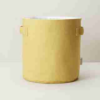 MEDIUM REVERSIBLE STORAGE BASKET, MUSTARD