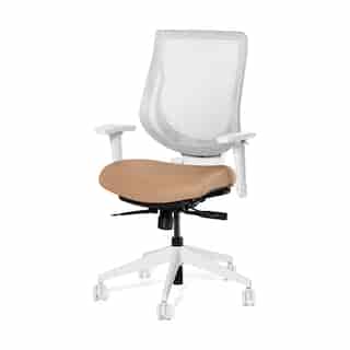 Ergonofis YouToo Ergonomic Chair White Frame Honey Leather