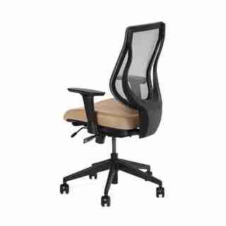 Ergonofis YouToo Ergonomic Chair Black Frame Honey Leather
