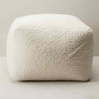 SHERPA POUF, IVORY