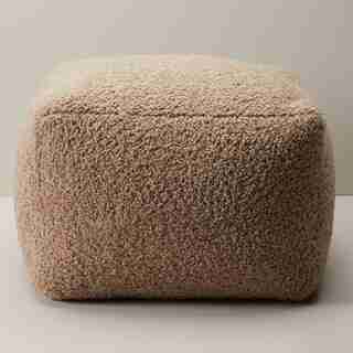 SHERPA POUF, TAUPE