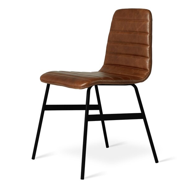 Lecture Leather Upholstered Chair, Saddle Brown by Gus* Modern Gifts