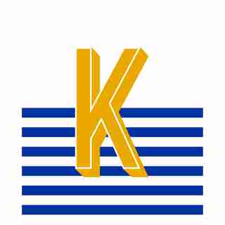 K MONOGRAM ART PRINT 8 X 10