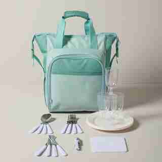 PICNIC COOLER BACKPACK SET MINT