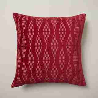 HOUSSE DE COUSSIN EN VELOURS – MOTIF JACQUARD, CAFÉ CRÈME