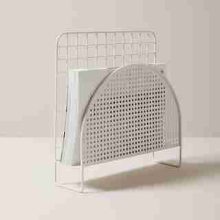 MAGAZINE HOLDER GRID, IVORY