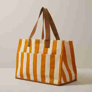 CARRY ALL TOTE OCHRE STRIPE