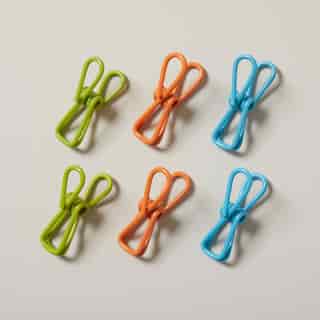 SET OF 6 METAL CLIPS, MULTICOLOUR