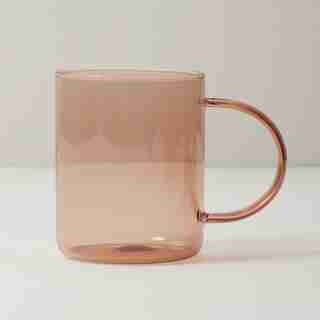 BOROSILICATE GLASS MUG TERRACOTTA