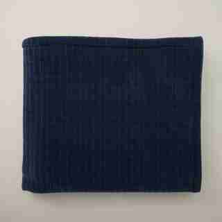JETÉ EN CHENILLE DE SHERPA – BLEU MARINE
