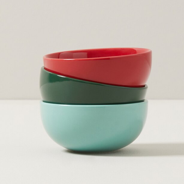 BOLS À TREMPETTE, MODERNISTE VIVES, ENSEMBLE DE 3