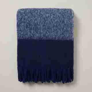 INDIGO 25 MOHAIR THROW