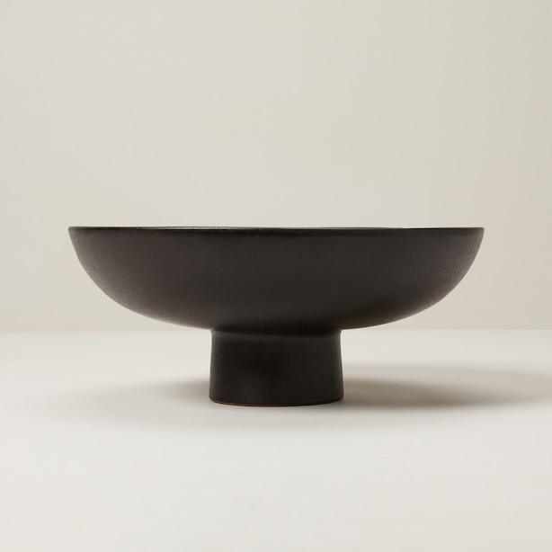 PEDESTAL BOWL BLACK