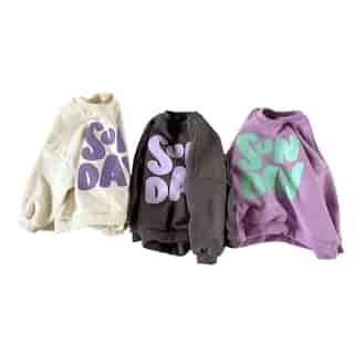 New Sunday Crewneck, Medium (3-5 years) Charcoal