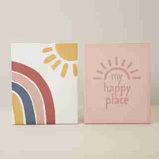 CANVAS WALL ART, RAINBOW SET OF 2