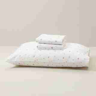 Organic Cotton Sheet Set, Twin Pink Stars