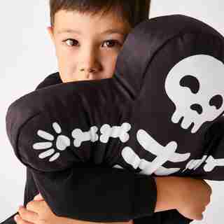 SHAPED CUSHION, HALLOWEEN SKELETON