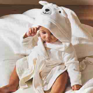 BEAR ROBE WHITE, ONE SIZE
