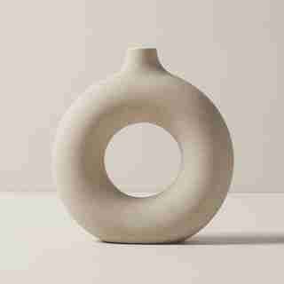 SMALL DONUT VASE, NATURAL