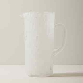 CONFETTI GLASS PITCHER, WHITE
