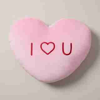 HEART SHAPED CUSHION, I HEART U 16"