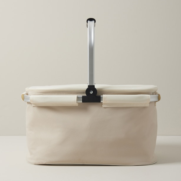 Picnic Cooler Basket, Oatmeal
