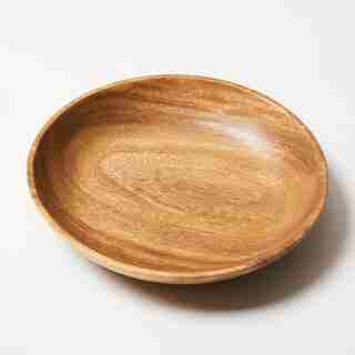 Acacia Wood Shallow Bowl