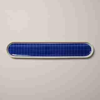 BAGUETTE PLATTER, BLUE GRID
