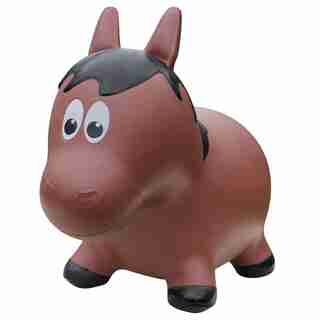 Farm Hoppers Inflatable Farm Animal Bouncer with Pump PVC Farm Horse Brown