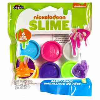 Nickelodeon Premade Slime 6 Colour Party Pack