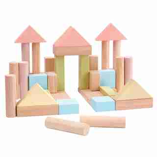 PLANTOYS 40 UNIT PASTEL BLOCKS MULTICOLORED