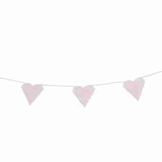 Guirlande au crochet - Coeur Rose