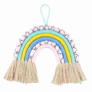 Macramé Rainbow Wall Décor-PASTEL