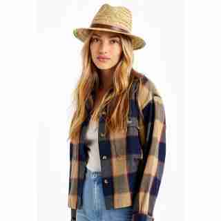 MESSER STRAW FEDORA, TAN SMALL