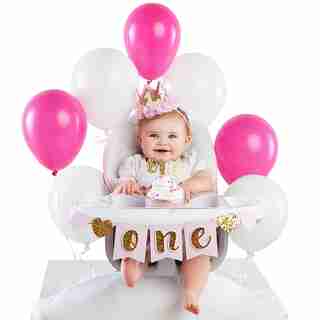 Gold Glitter 1st Birthday Décor Kit