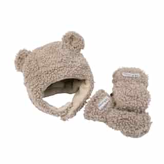THE CUB SET - TEDDY | MITTEN & HAT - OATMEAL TEDDY