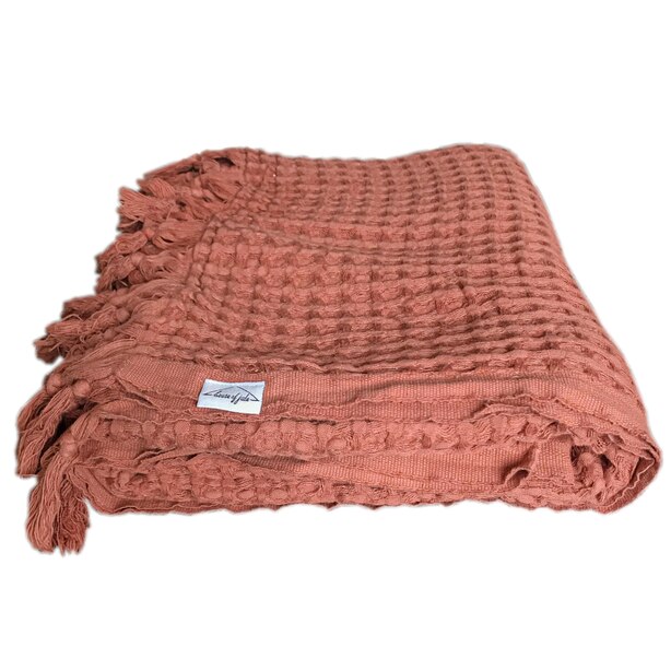 Piccola Waffle Blanket, Cinnamon by House of Jude Gifts www