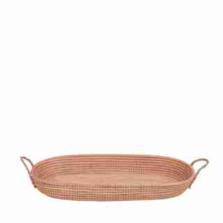 Reva Seagrass Changing Basket, Rose