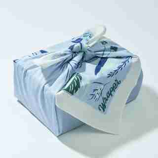 Furoshiki Gift Wrap, Frost design by Jenna Caswell 28" x 28"