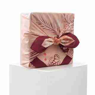 Furoshiki Gift Wrap, Holly design by Jenna Caswell 35" x 35"